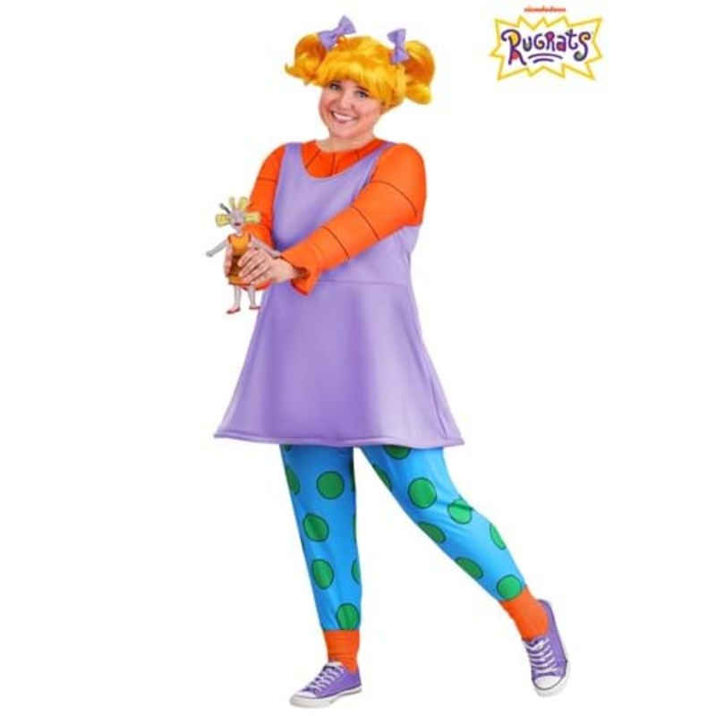Plus Size Nickelodeon Rugrats Angelica Women's Costume