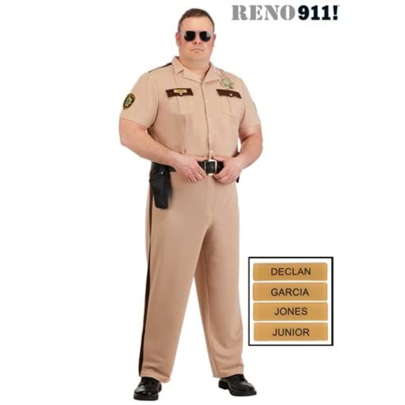 Plus Size Reno 911 Deputy Officer Costume for Men