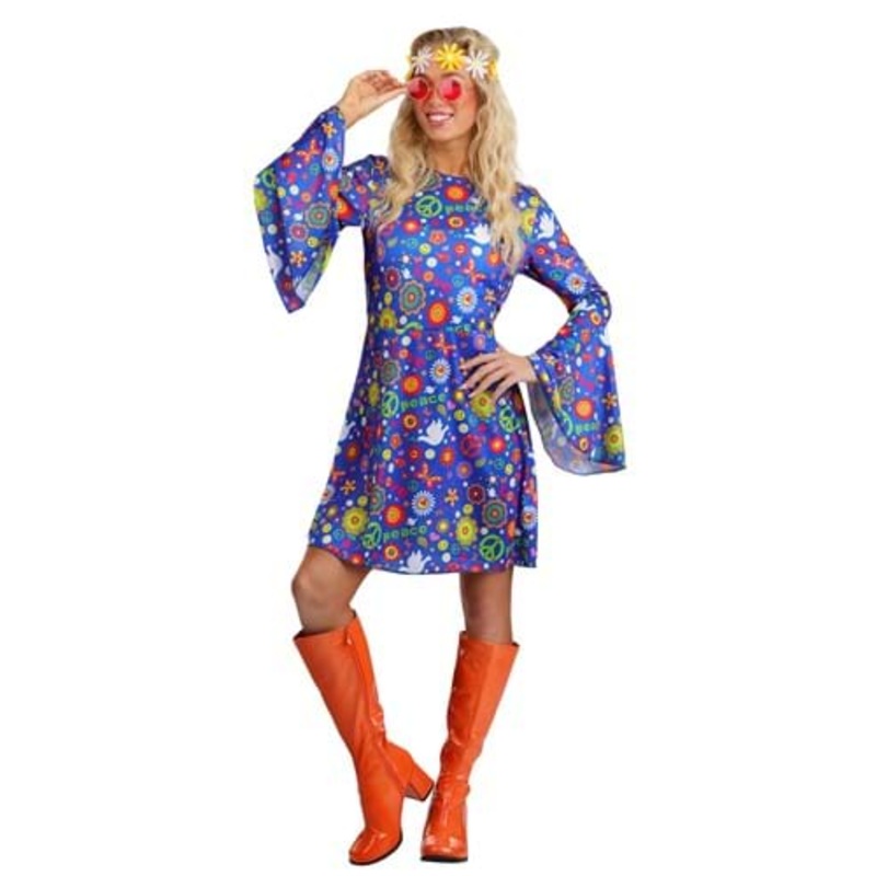 Women's Flower Power Hippie Costume Dress
