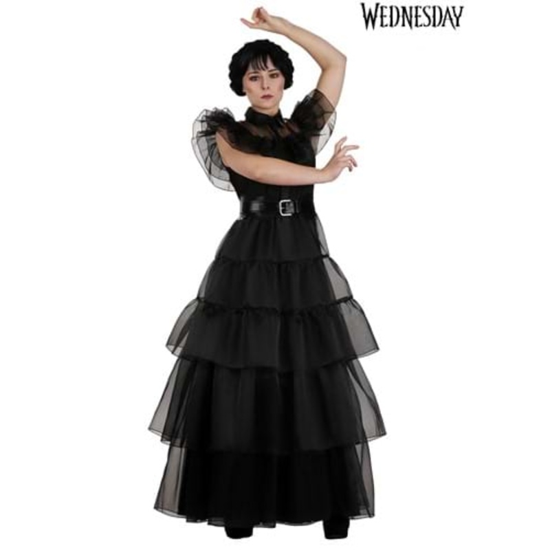 Women's Wednesday Addams Rave'N Dance Costume Dress
