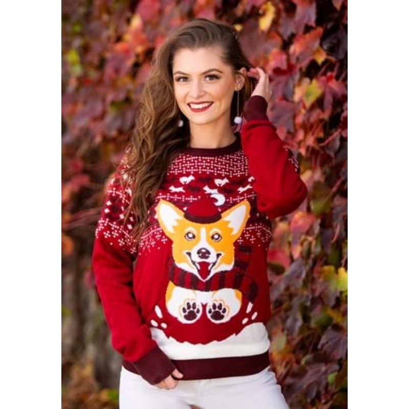 A Very Corgi Christmas Ugly Christmas Sweater for Adults X-Small