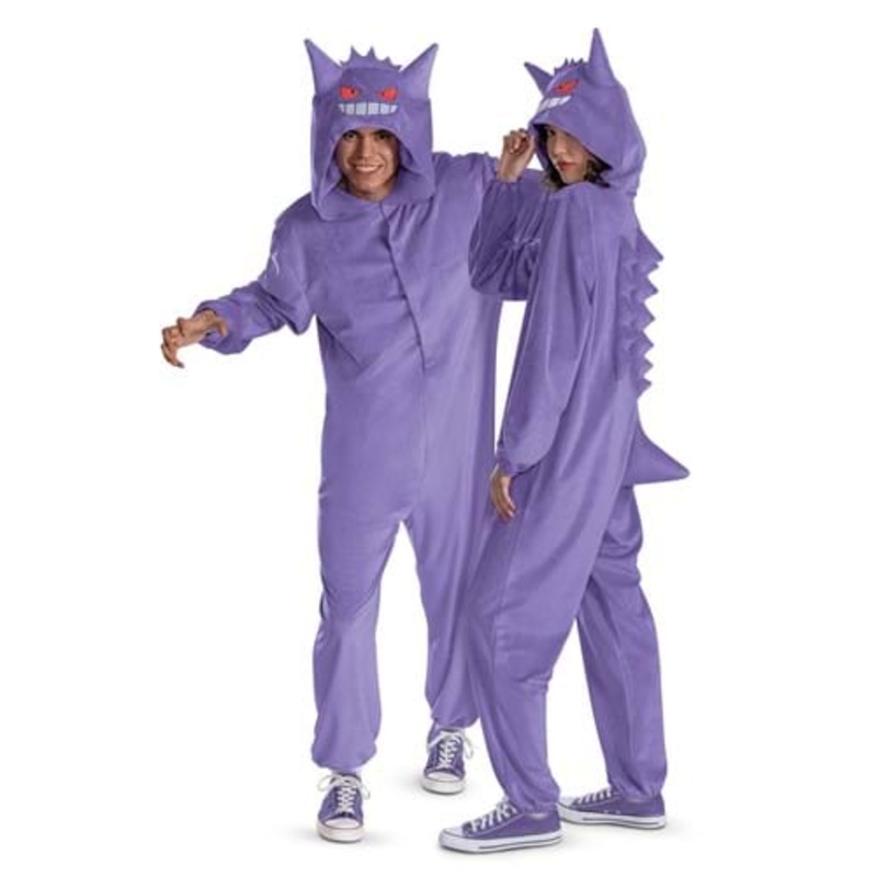 Adult Deluxe Pokmon Gengar Hooded Jumpsuit Costume
