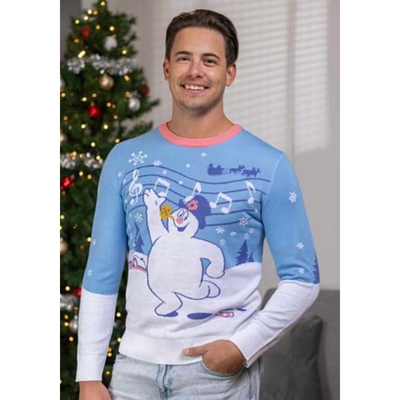Adult Frosty Scenic Ugly Christmas Sweater Small