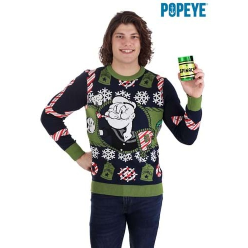 Adult Popeye Ugly Christmas Sweater X-Small