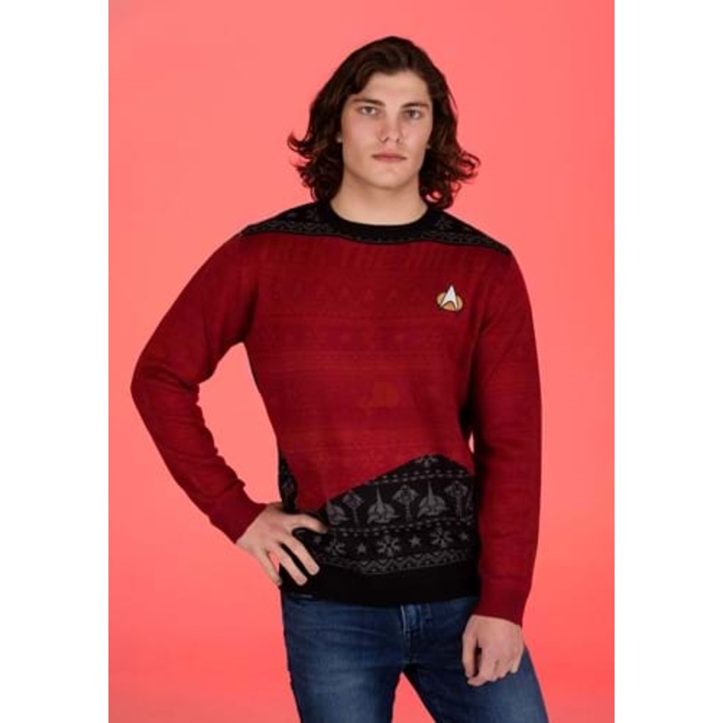 Adult Star Trek "Trek the Halls" Christmas Sweater US 2XS / UK XS