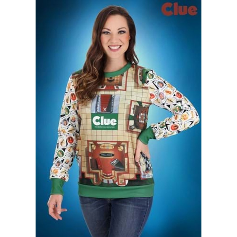 Clue Board Game Mansion Sweater X-Small