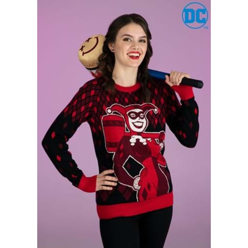 Harley Quinn Hammer Time Ugly Christmas Sweater X-Small