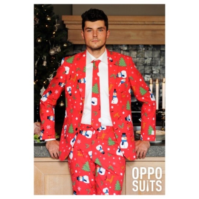 Men's OppoSuits Red Christmas Costume Suit 44