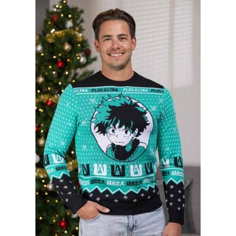 My Hero Academia Adult Ugly Christmas Sweater Small