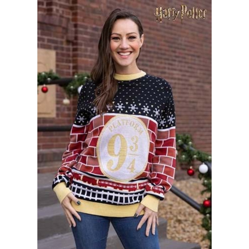 Platform 9 3/4 Harry Potter Christmas Sweater for Adults X-Small