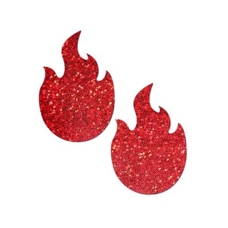 Red Glitter Flame Pasties from Pastease Standard