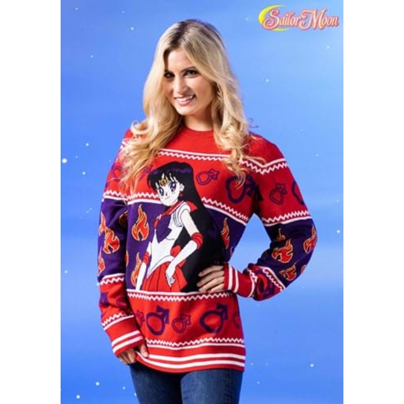 Sailor Moon Adult Sailor Mars Ugly Sweater X-Small