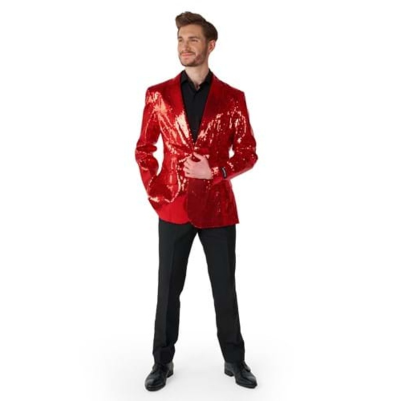 Suitmeister Sequins Red Blazer for Men Medium