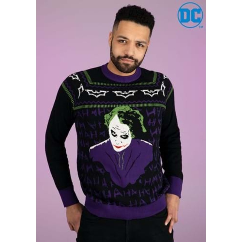 The Joker Dark Knight Ugly Sweater for Adults X-Small