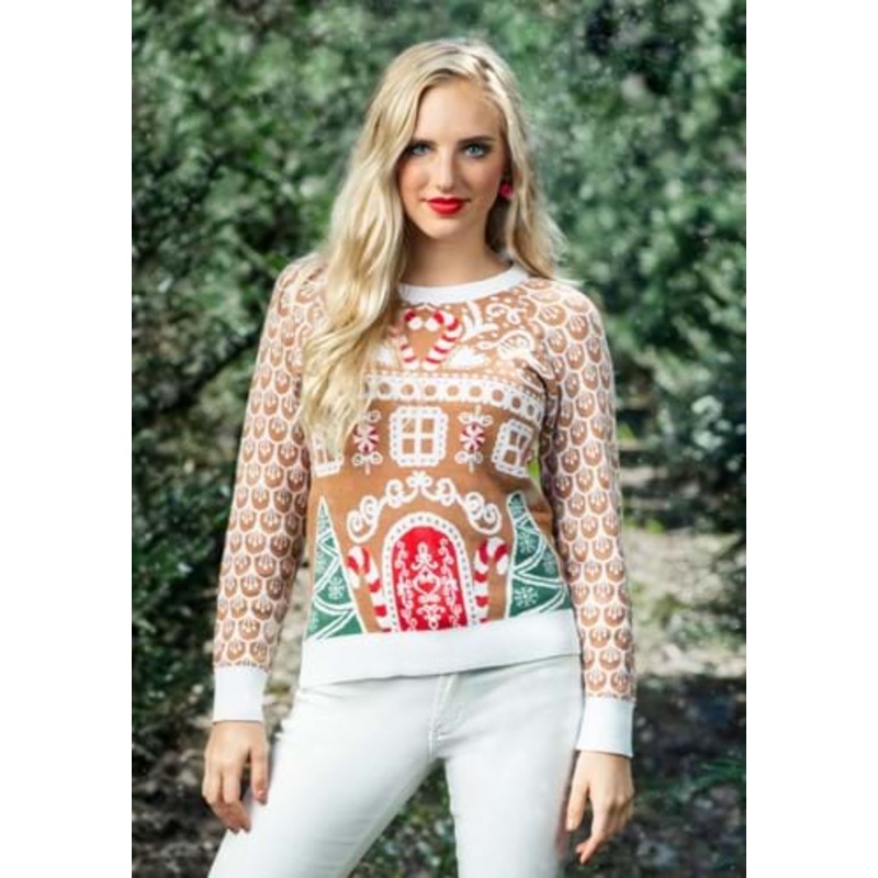Women's Gingerbread House Ugly Christmas Sweater X-Small