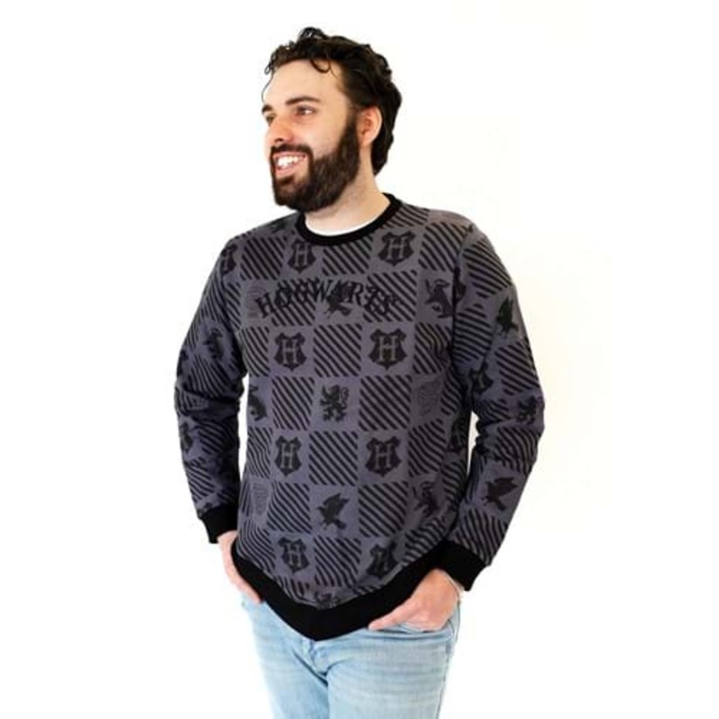 Adult Cakeworthy Hogwarts Embroidered Pullover Sweater Small