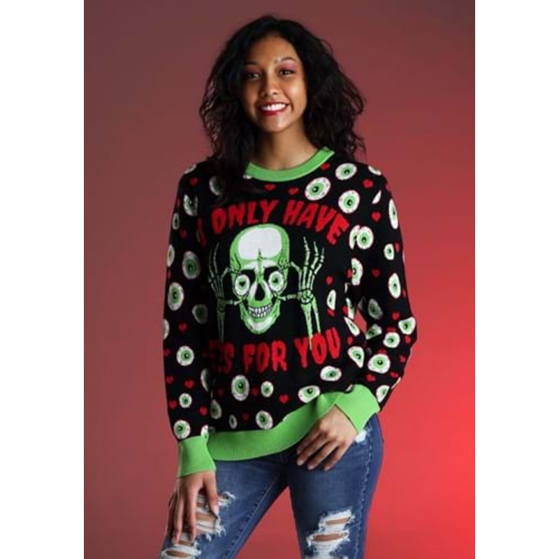 Adult Eyes for You Valentines Day Sweater X-Small