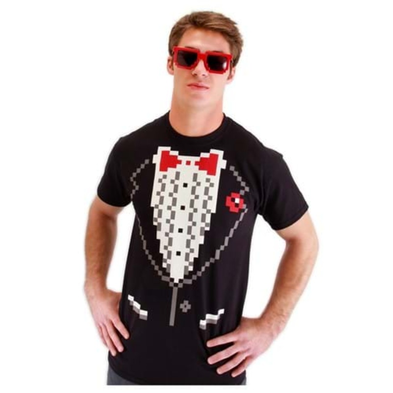 Adult Pixel 8 Tuxedo Shirt Large / X-Large