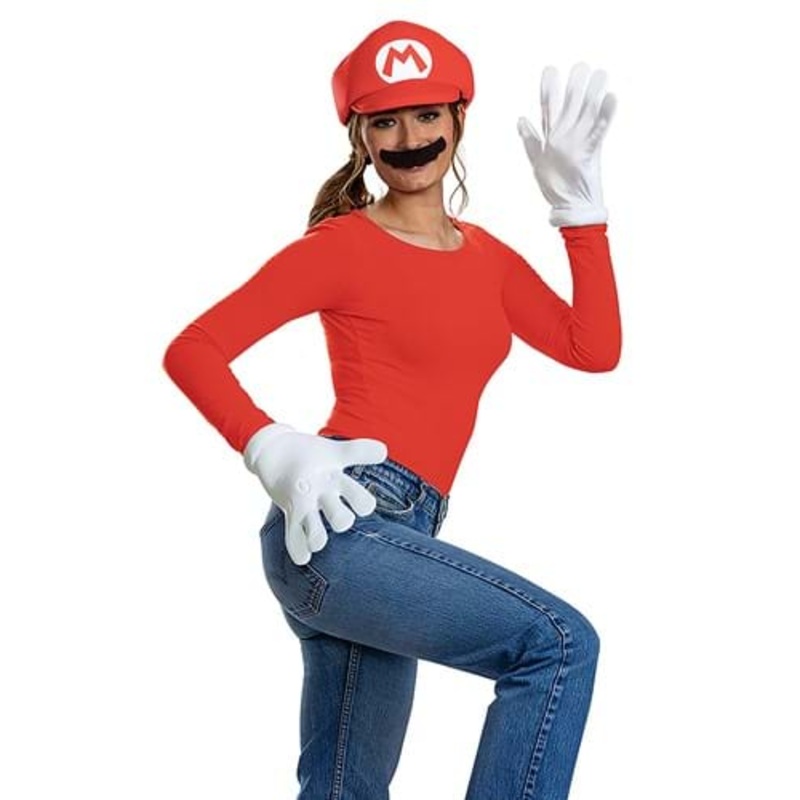 Adult Super Mario Elevated Classic Mario Costume Accessory Kit Standard