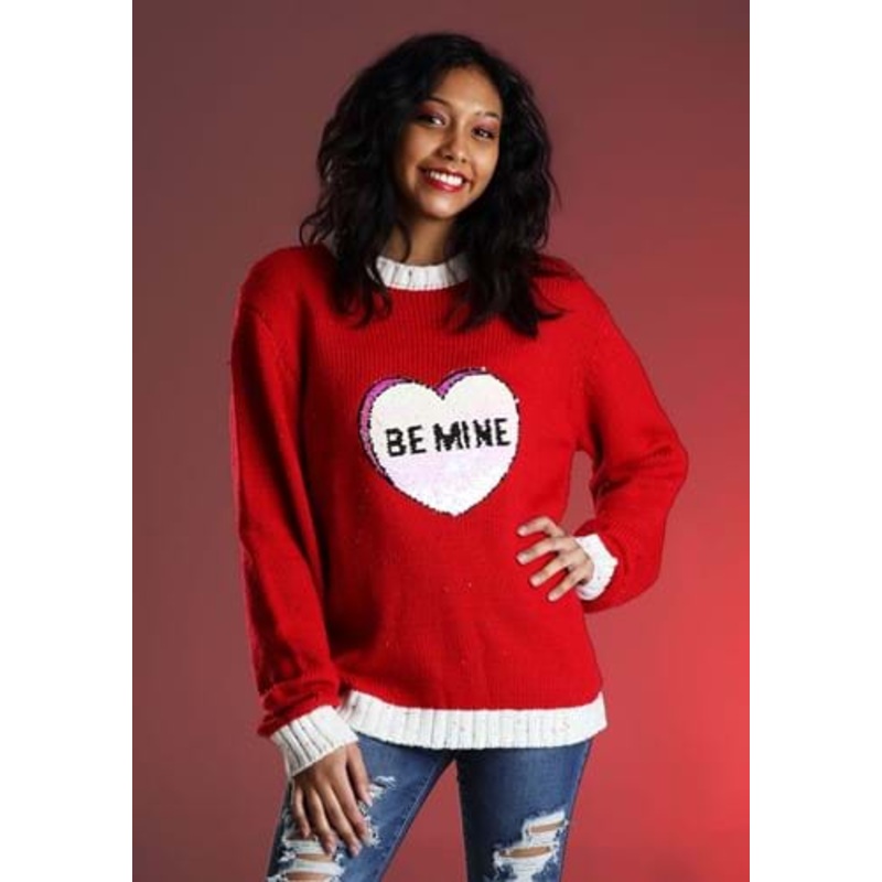 Be Mine Valentine's Day Adult Sweater X-Small