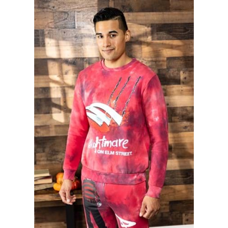 Cakeworthy Nightmare on Elm Street Tie Dye Crewneck for Adults Small