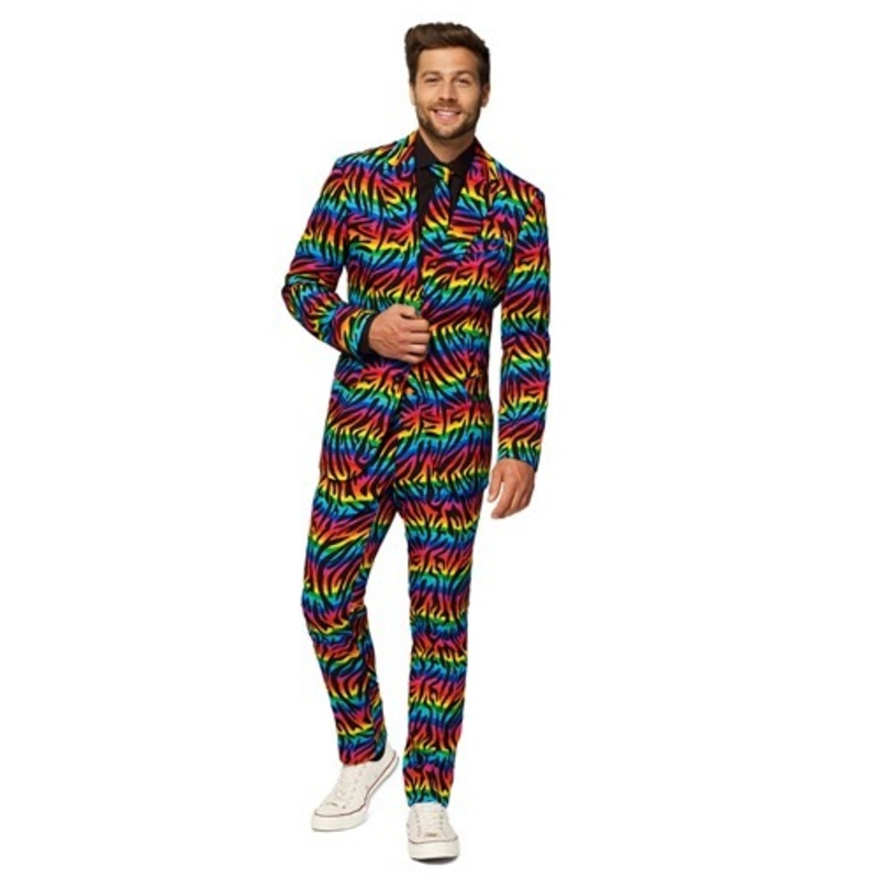 Men's OppoSuits Wild Rainbow Costume Suit 40