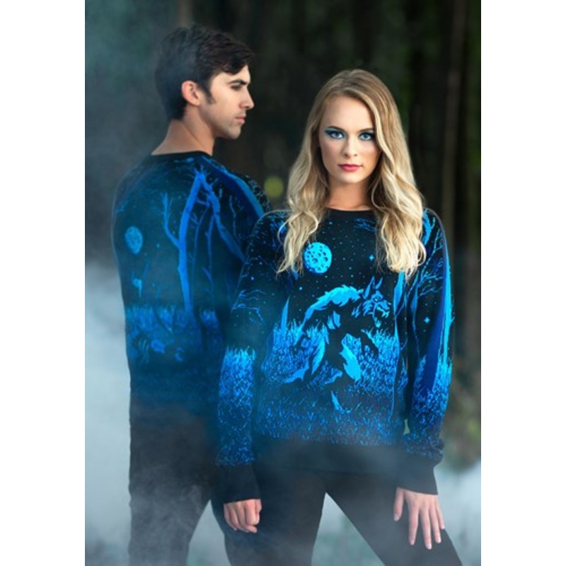 Prowling Werewolf Adult Halloween Sweater X-Small