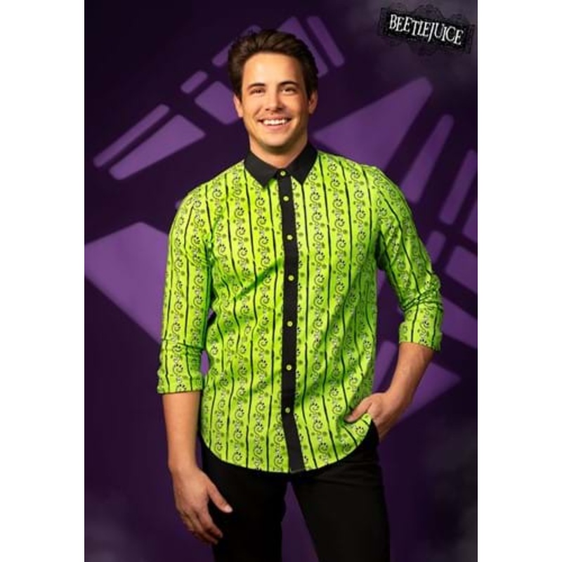 Stripes and Sandworms Beetlejuice Long Sleeved Shirt for Adults X-Small