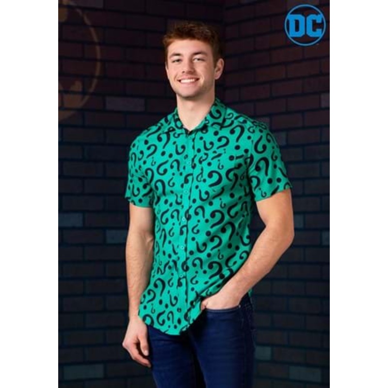 The Riddler Button Up Shirt for Adults X-Small