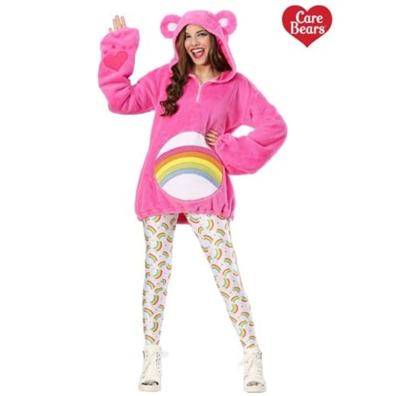 Care Bears Women's Deluxe Cheer Bear Hoodie Costume X-Small