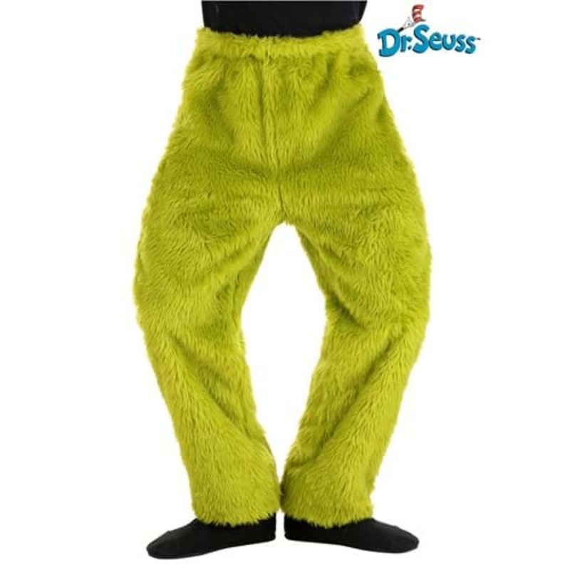 Dr. Seuss Grinch Green Fur Pants for Adults Small/Medium