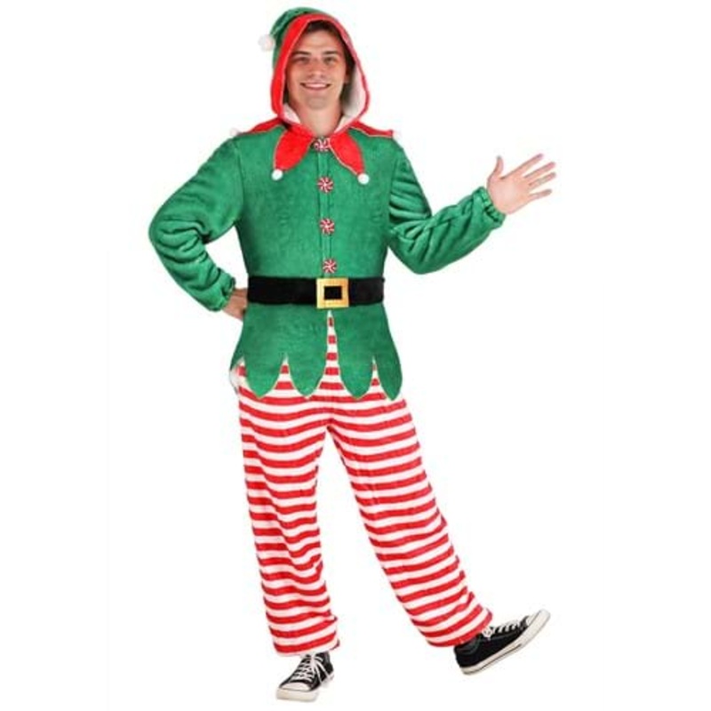 Elf Jumpsuit Costume for Adults Small