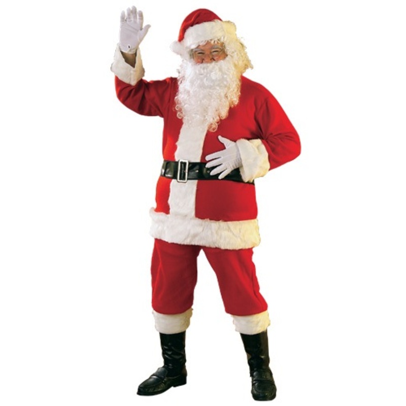 Flannel Santa Suit Costume Standard