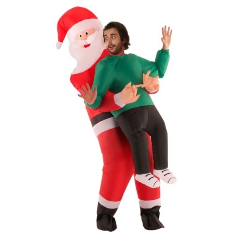 Inflatable Adult Santa Pick Me Up Costume Standard