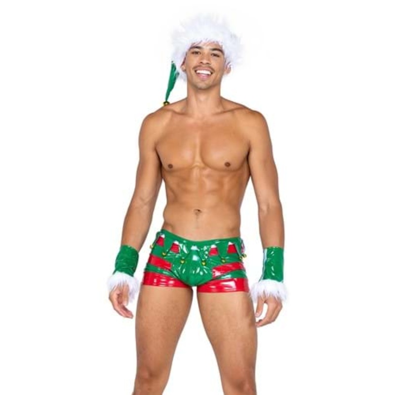 Naughty Holiday Elf Costume for Men Medium