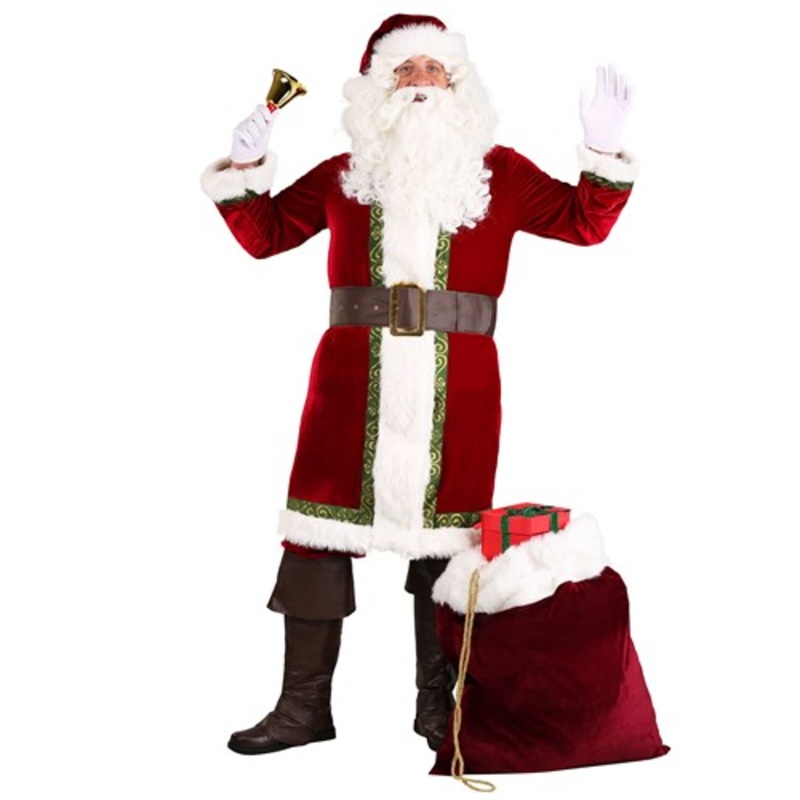 Old Time Santa Claus Costume for Men Medium