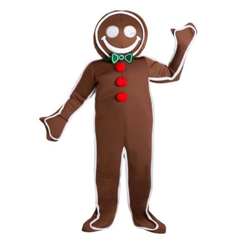 Plus Sized Iced Gingerbread Man Costume for Men 2X