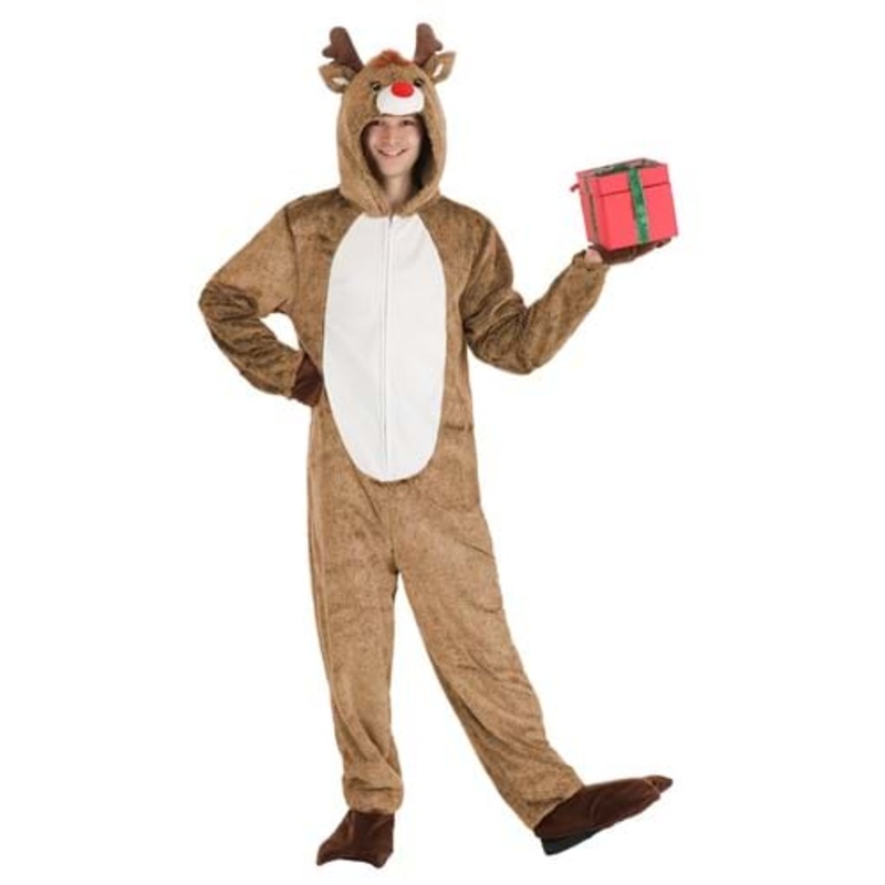 Plush Reindeer Costume for Adults Small