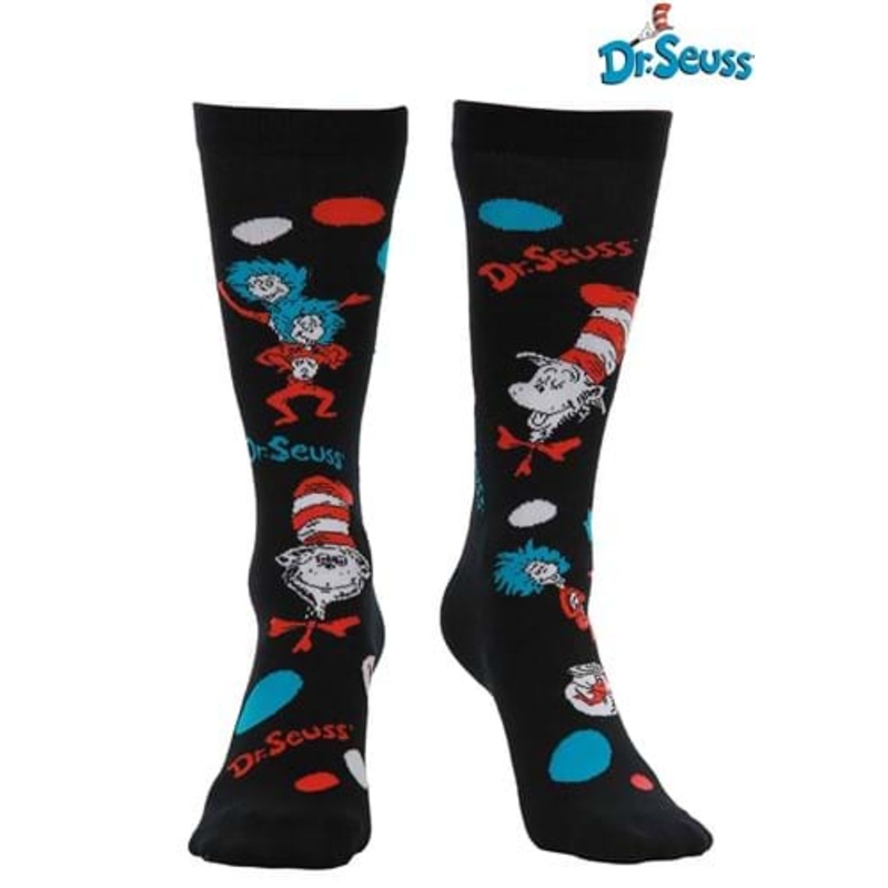 The Cat In The Hat Pattern Socks Adult's Standard