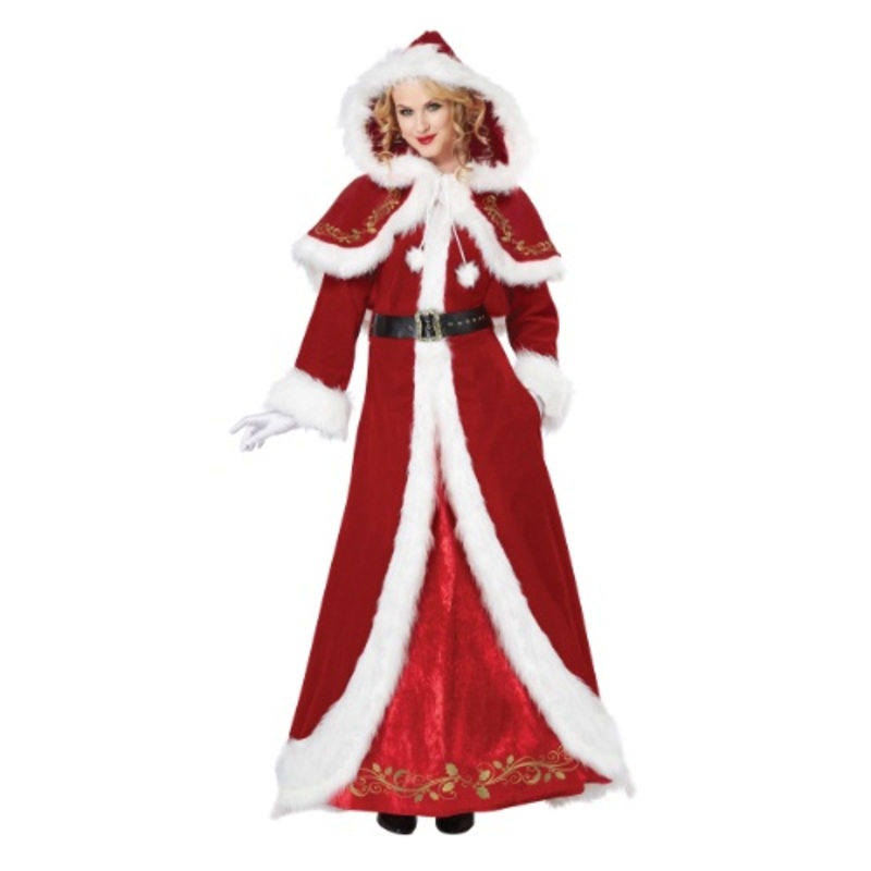 Deluxe Classic Mrs. Claus Costume Small