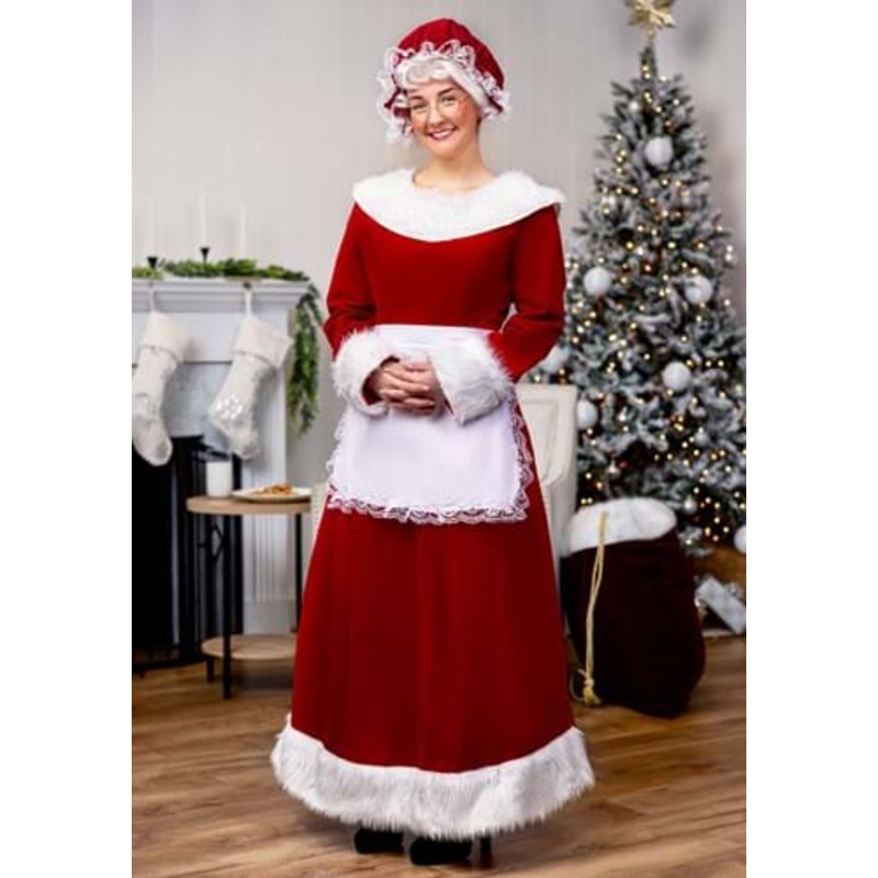 Deluxe Mrs. Claus Costume for Women Small