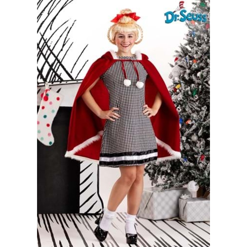 Dr. Seuss Cindy Lou Who Costume Dress for Women X-Small