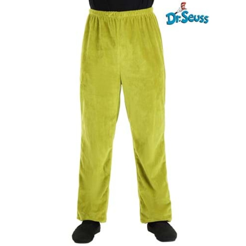 Dr. Seuss Grinch Velboa Pants for Adults Small/Medium