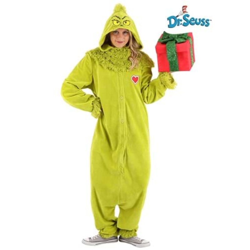 Dr. Seuss The Grinch Jumpsuit Adult Costume Small/Medium