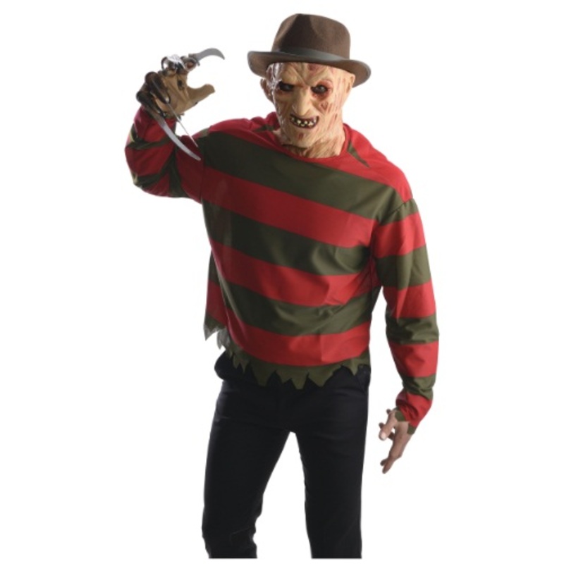 Freddy Krueger Costume Shirt with Mask for Adults X-Large