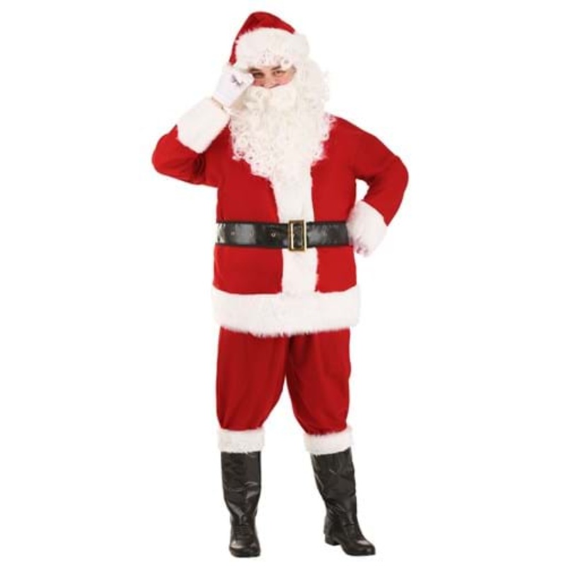 Holiday Santa Claus Costume for Adults Small
