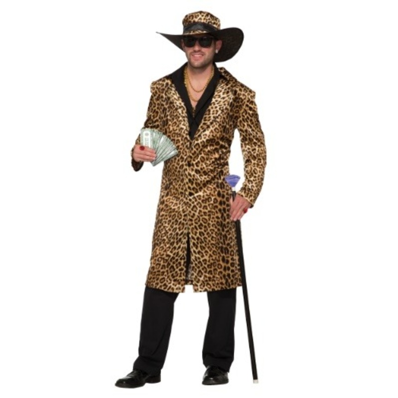 Men's Funky Leopard Pimp Costume Standard