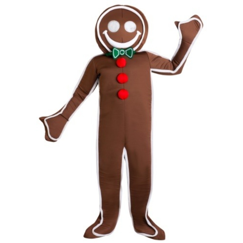 Men's Iced Gingerbread Man Costume Small