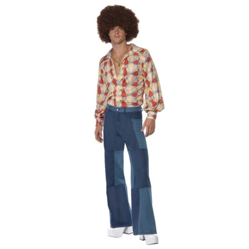 Patchwork Costume Pants for Men Large