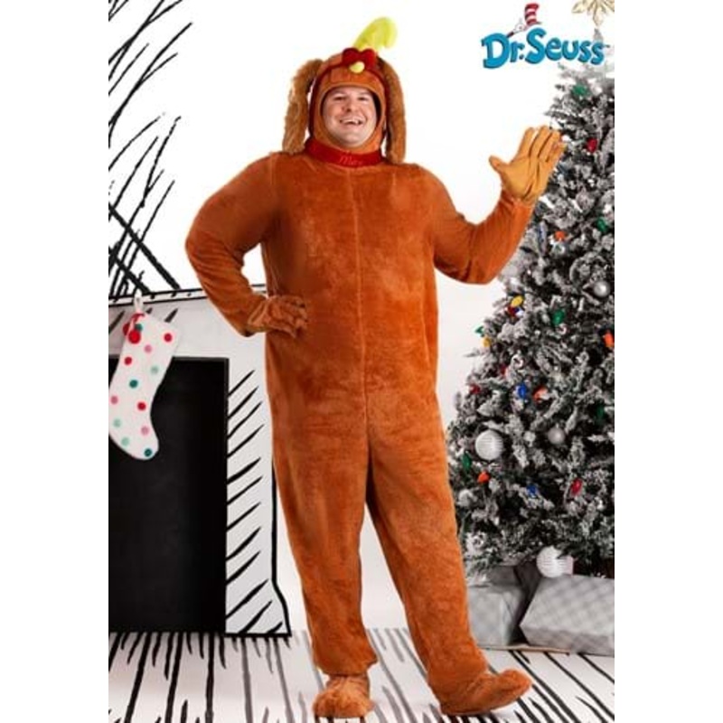 Plus Size Dr. Seuss The Grinch Max Adult Costume 2X